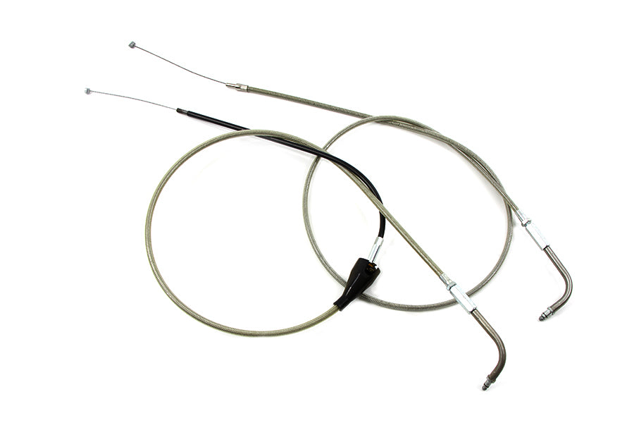 46 Stainless Steel Throttle and Idle Cable Set