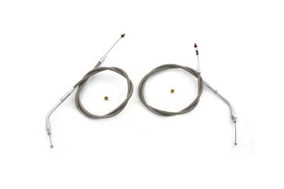 35.75 Stainless Steel Throttle and Idle Cable Set