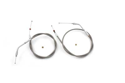 35.75 Stainless Steel Throttle and Idle Cable Set