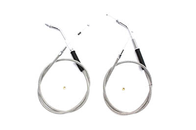 Stainless Steel Throttle and Idle Cable Set with 38.83 Casi