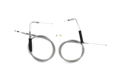 34 Stainless Steel Throttle and Idle Cable Set