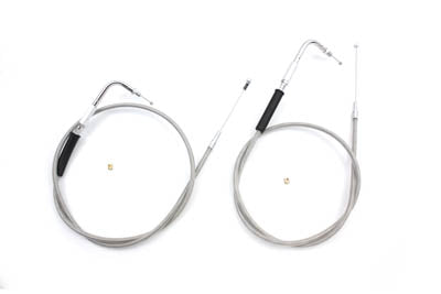 41-1/2 Stainless Steel Throttle and Idle Cable Set