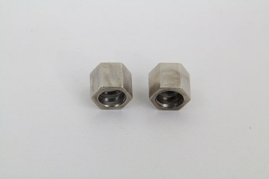 Nickel Throttle Cable Nut Set