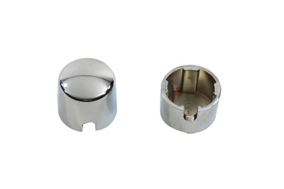 Chrome Rear Axle Nut Cover Set