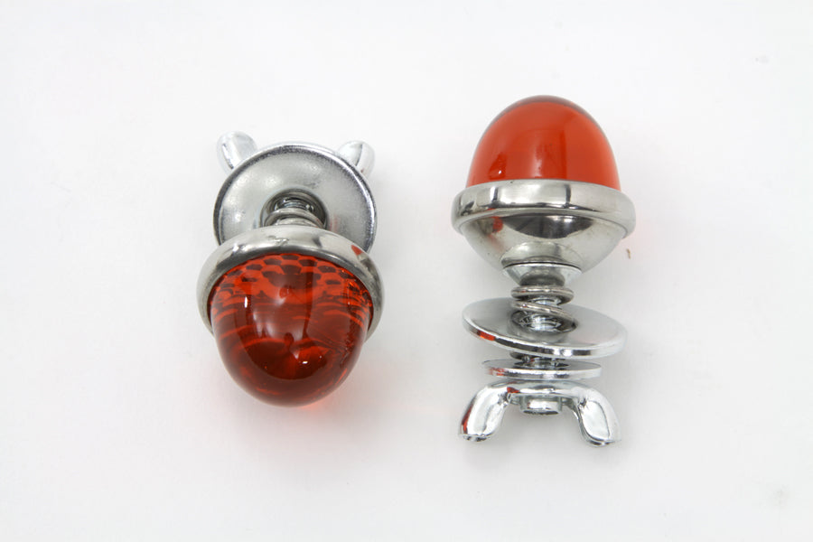 License Plate Reflector Set Amber