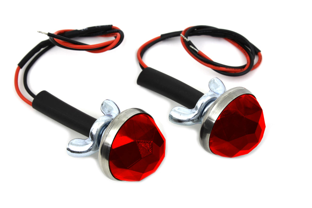Red LED Reflector Set