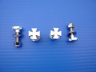 License Plate Frame Mount Bolt Set Chrome Maltese Style