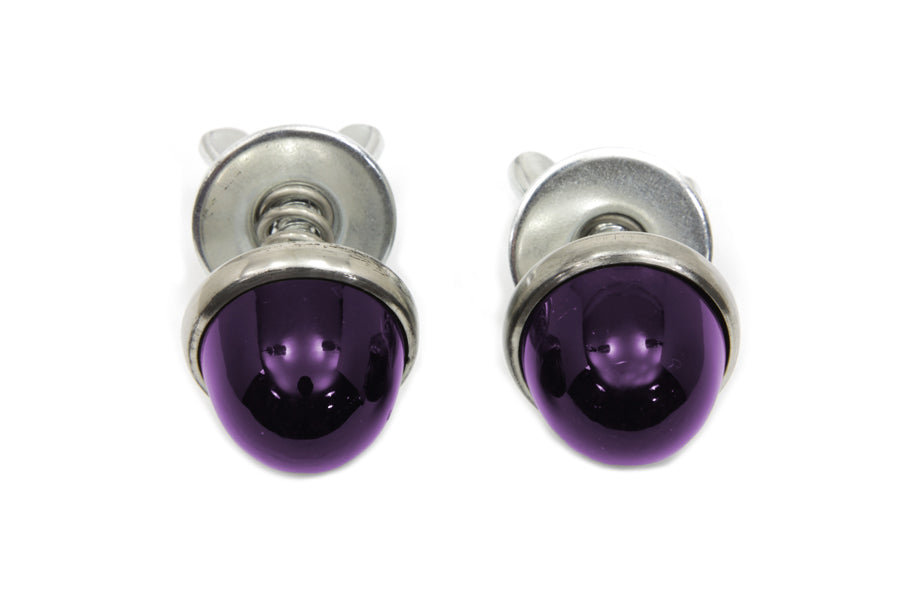 License Plate Reflector Set Purple