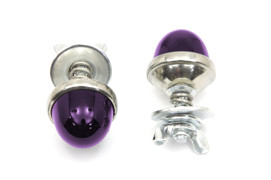 License Plate Reflector Set Purple