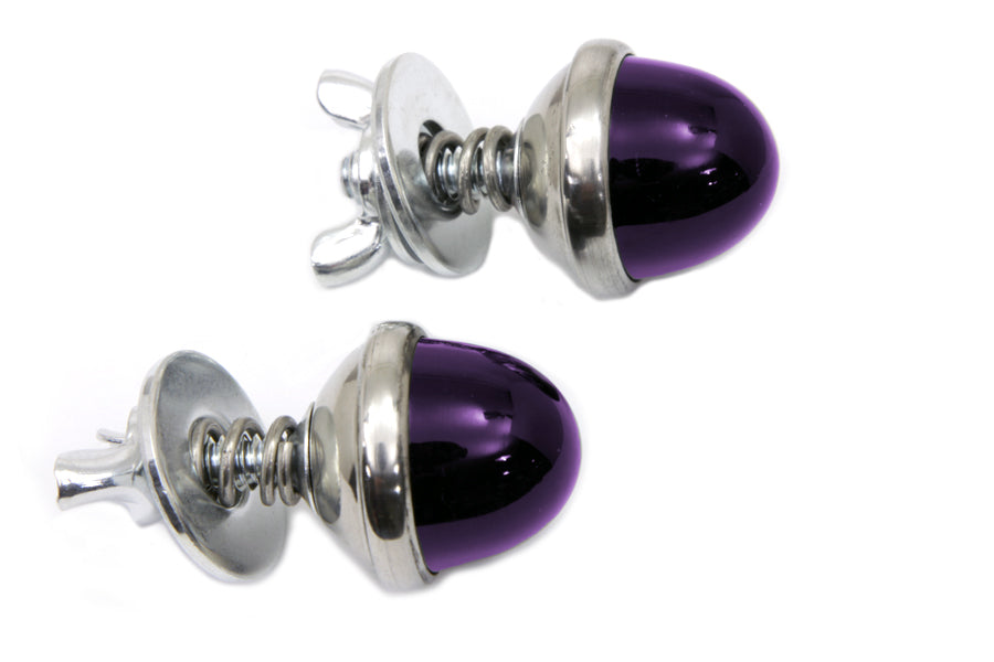 License Plate Reflector Set Purple