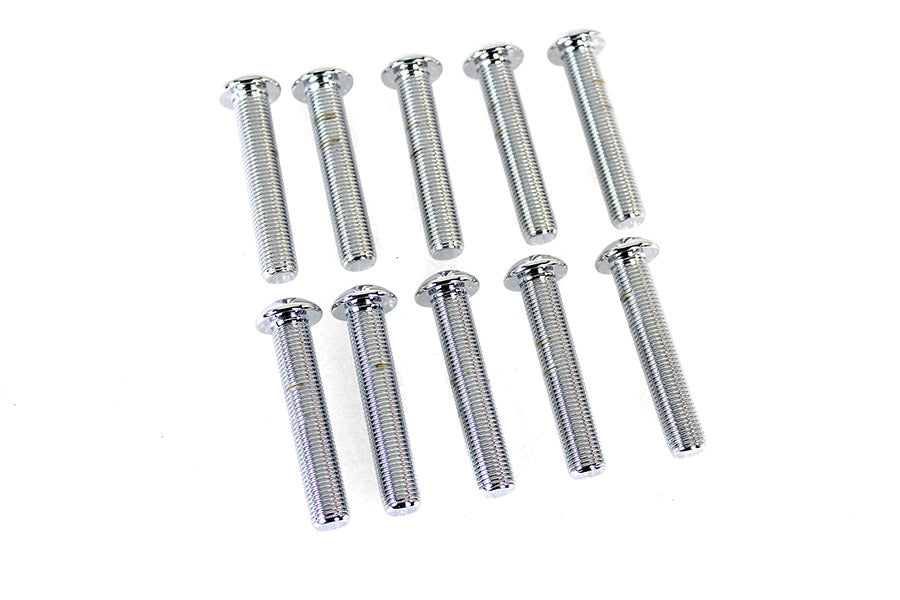 Allen Button Head Screws Chrome 3/8 X 2