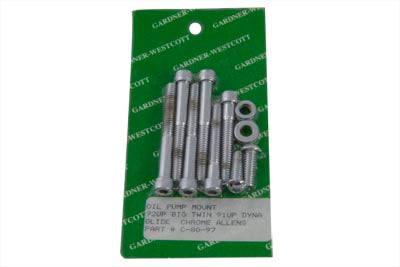 Oil Pump Mount Kit Allen Chrome