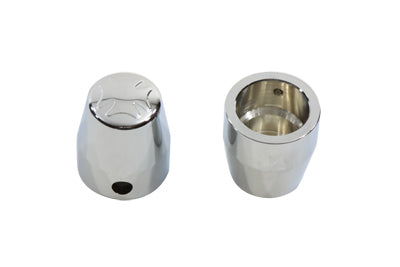 Chrome Rear Axle Nut Caps Maltese Style