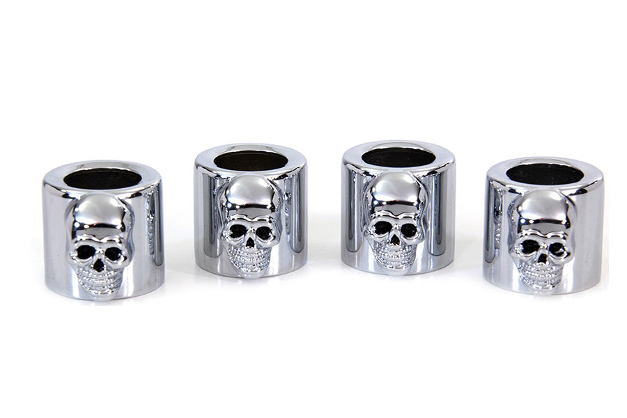 Pushrod Cover Cup Set Skull Chrome