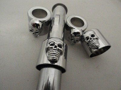 Pushrod Cover Cup Set Skull Chrome