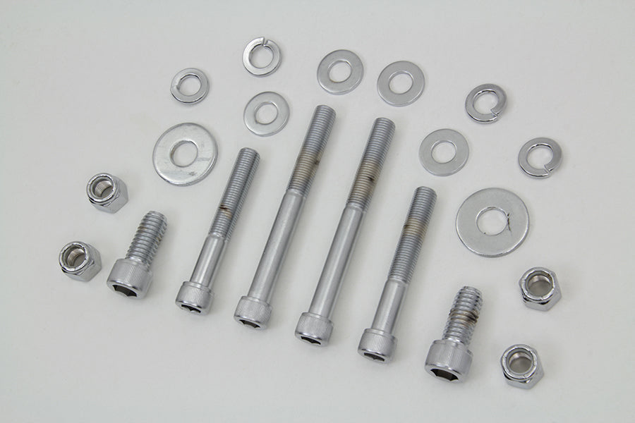 Chrome Engine Mount Allen Screw Set