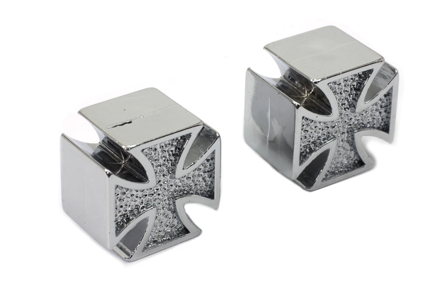 Chrome Maltese Cross Valve Set Cover Set