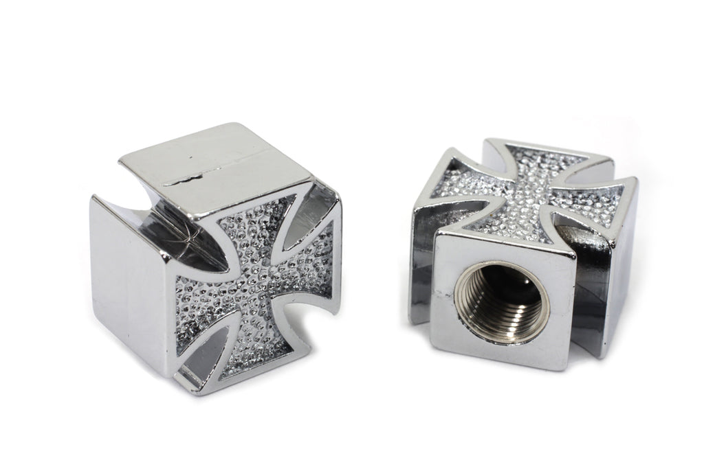 Chrome Maltese Cross Valve Set Cover Set