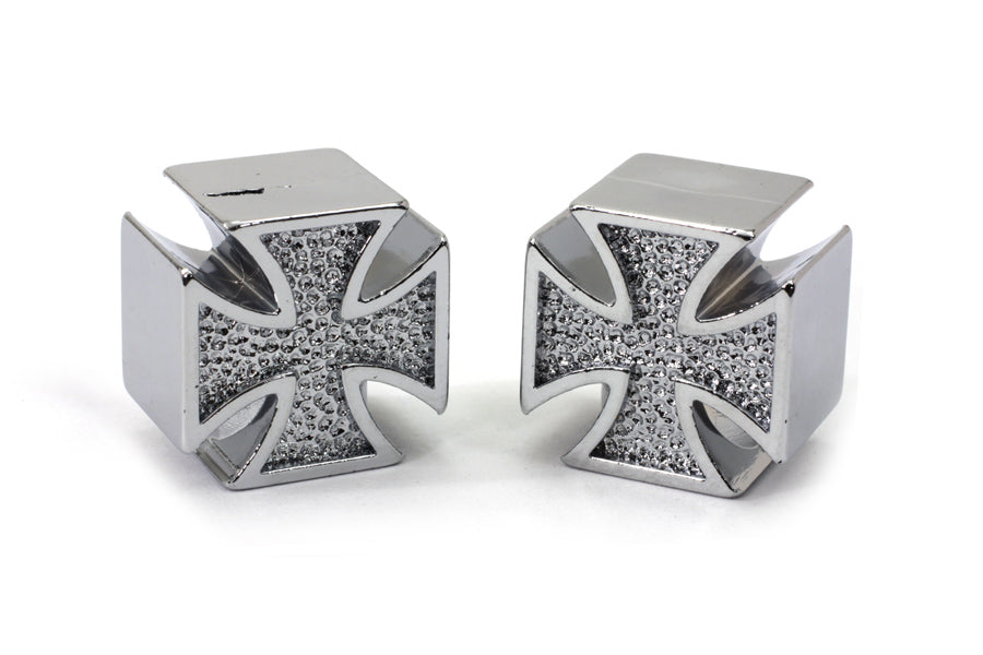 Chrome Maltese Cross Valve Set Cover Set