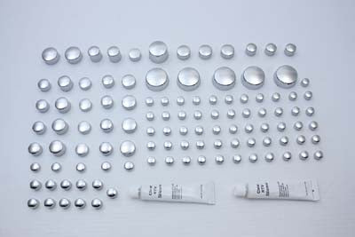 Chrome Bolt Cap 74 Piece Cover Kit