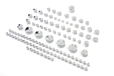 Chrome Bolt Cap 109 Piece Cover Kit