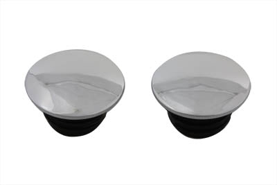 Chrome Low Profile Vented and Non-Vented Gas Cap Set