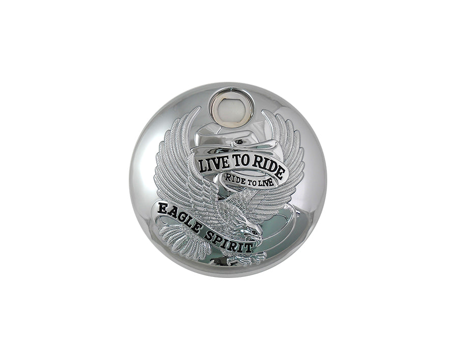 Chrome with Live to Ride FLT Fuel Tank Console Door