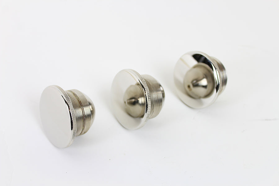 JD Gas Cap Set Vented Nickel Plated