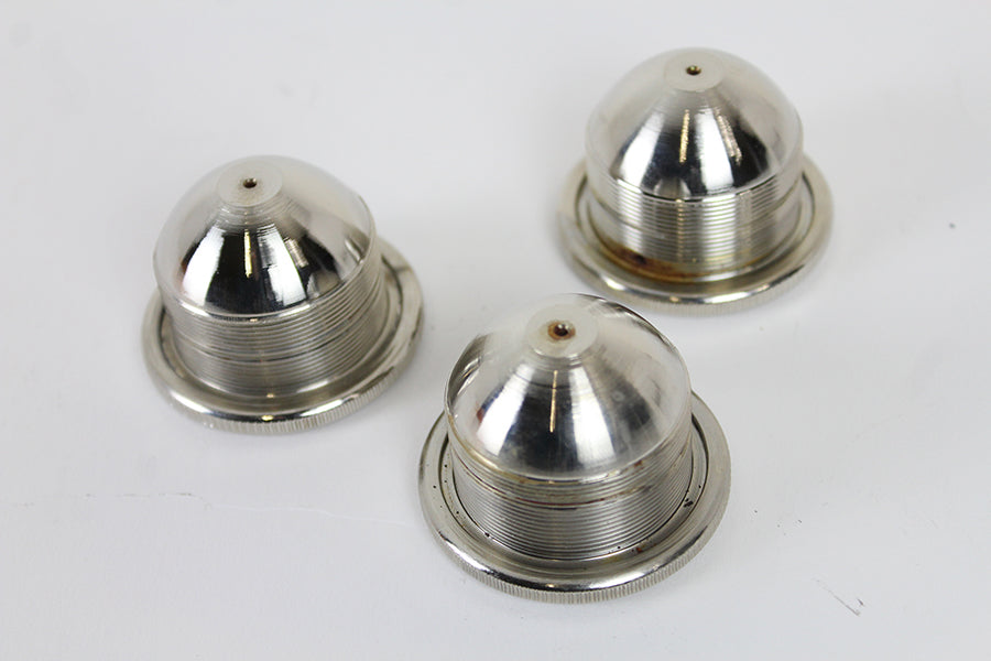 JD Gas Cap Set Vented Nickel Plated