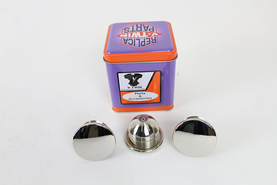 JD Gas Cap Set Vented Nickel Plated