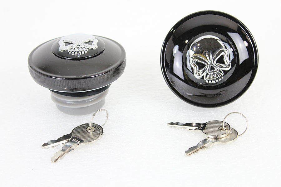 Keyed Gas Cap Set Vented and Non-Vented Black