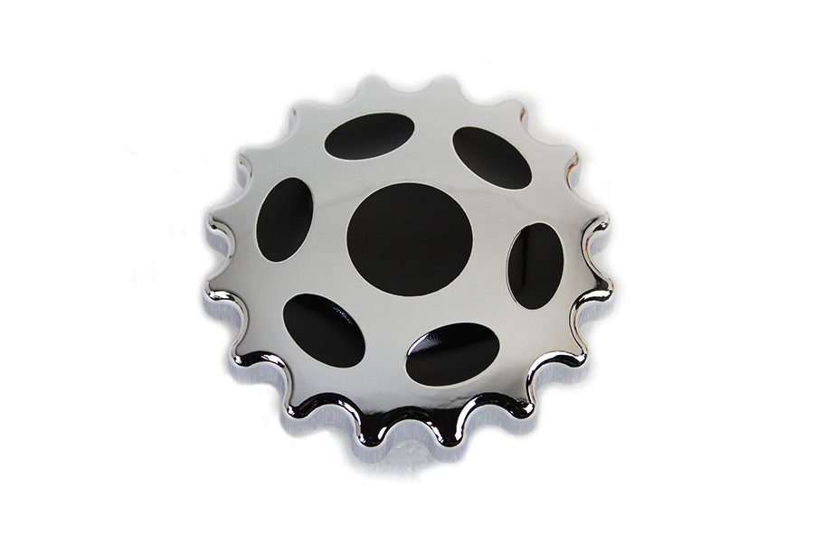 Sprocket Gas Cap Non-Vented Chrome