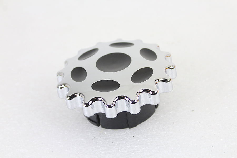 Sprocket Gas Cap Non-Vented Chrome