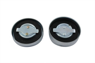 Gas Cap and Oil Cap Set Chrome