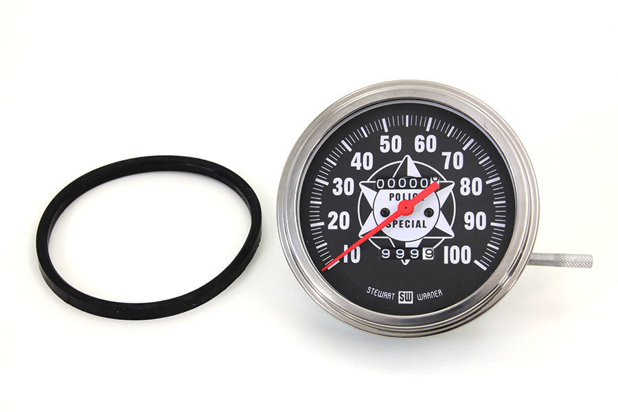 Speedometer with 2:1 Ratio and Red Needle