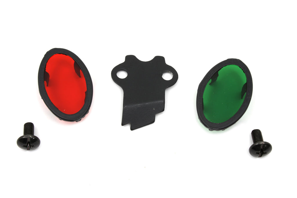 Parkerized Cateye Dash Panel Lens Set