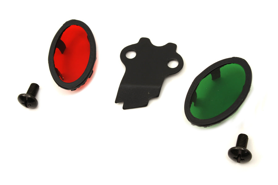 Parkerized Cateye Dash Panel Lens Set