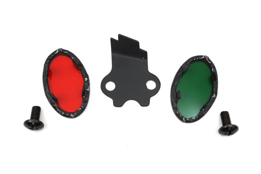 Parkerized Cateye Dash Panel Lens Set