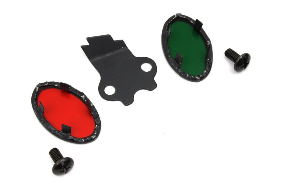 Parkerized Cateye Dash Panel Lens Set