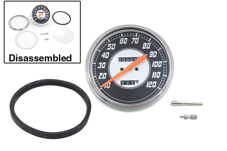 Replica 2:1 Speedometer with Orange Needle