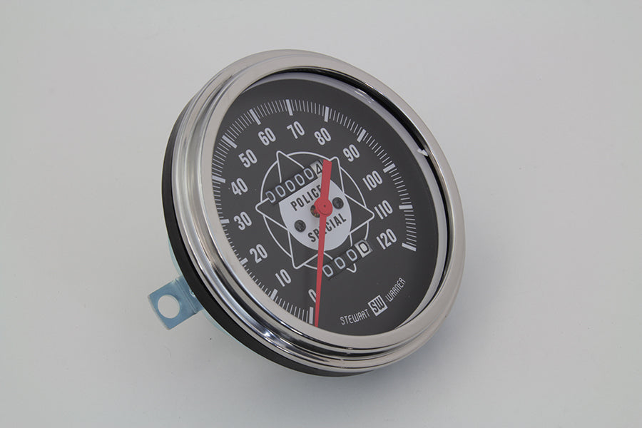 Police Speedometer With Red Needle