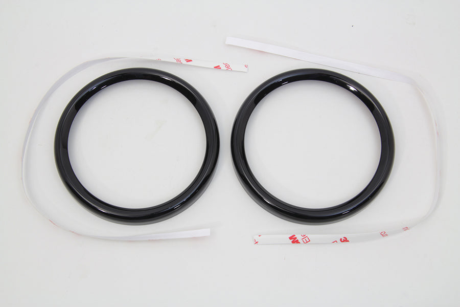 4 Gauge Bezel Cover Black Set