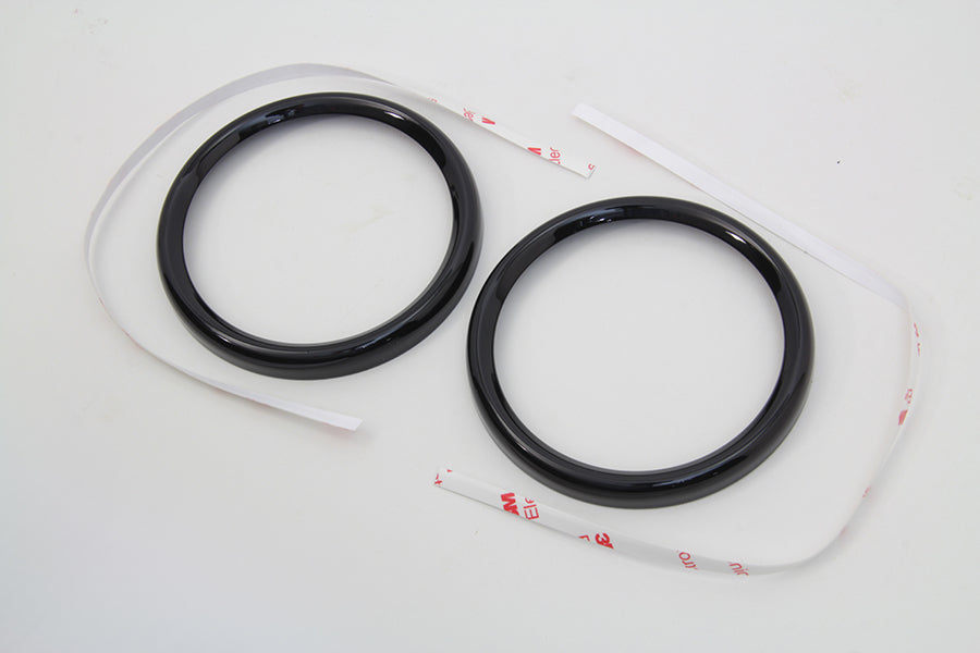 4 Gauge Bezel Cover Black Set