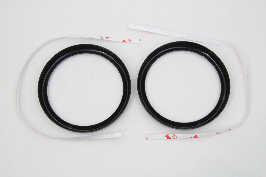 4 Gauge Bezel Cover Black Set