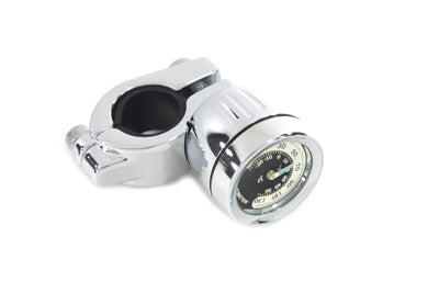 Temperature Gauge with Mount Chrome