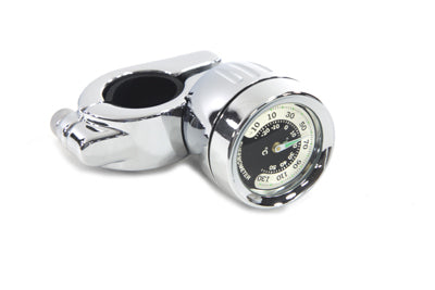 Temperature Gauge with Mount Chrome