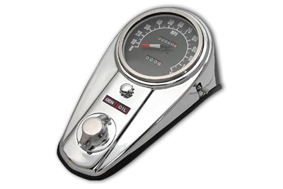 Chrome Two Light Dash Panel Kit with 2:1 Ratio Speedometer