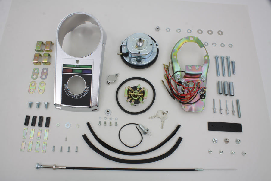 Chrome Cast Dash Panel Kit with 2:1 Ratio Speedometer