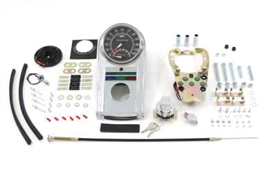 Chrome Dash Panel Kit with 2:1 Ratio Speedometer