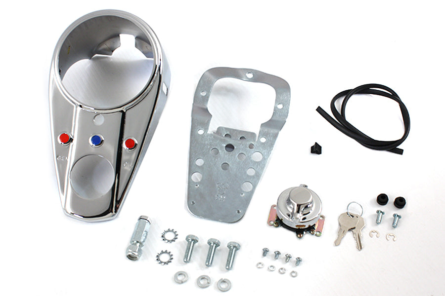 Chrome Three Light Dash Panel Kit